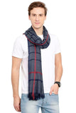 FabSeasons Casual Navy Checkered Men's Cotton Scarf