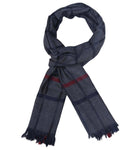 FabSeasons Casual Navy Checkered Men's Cotton Scarf freeshipping - FABSEASONS