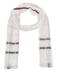 FabSeasons Casual White Checkered Men's Cotton Scarf