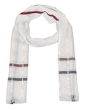 FabSeasons Casual White Checkered Men's Cotton Scarf
