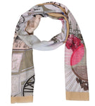 FabSeasons Viscose Abstract Beign Printed Soft & Stylish Scarf
