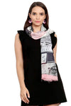 FabSeasons Viscose Abstract Pink Printed Soft & Stylish Scarf