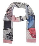 FabSeasons Viscose Abstract Pink Printed Soft & Stylish Scarf