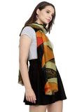 FabSeasons Green Cotton Viscose Colorful Printed Soft & Stylish Scarf