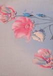 FabSeasons Pink Blue Viscose Colorful Floral Printed Soft & Stylish Scarf freeshipping - FABSEASONS