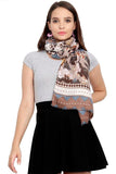 FabSeasons Traditional Brown Viscose Abstract Printed Soft & Stylish Scarf