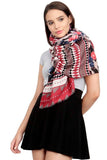 FabSeasons Traditional Maroon Viscose Abstract Printed Soft & Stylish Scarf