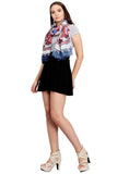 FabSeasons Traditional Navy Viscose Abstract Printed Soft & Stylish Scarf freeshipping - FABSEASONS