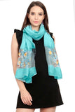 FabSeasons Solid Blue Viscose Stylish Scarf