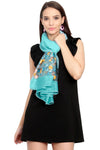 FabSeasons Solid Blue Viscose Stylish Scarf