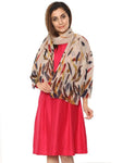 FabSeasons Beign Abstract feathers Printed Cotton Scarf