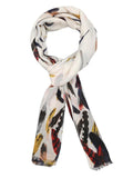 FabSeasons Green Abstract feathers Printed Cotton Scarf