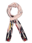 FabSeasons Pink Abstract feathers Printed Cotton Scarf freeshipping - FABSEASONS