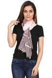 FabSeasons Striped super soft Black Pink Cotton Scarf