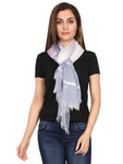 FabSeasons Striped super soft Blue Purple Cotton Scarf