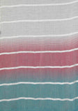 FabSeasons Striped super soft Green Purple Cotton Scarf
