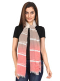 FabSeasons Striped super soft Red Brown Cotton Scarf