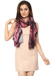 FabSeasons Abstract Purple Printed Cotton Scarves for Women
