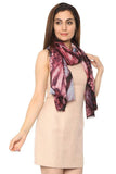 FabSeasons Abstract Purple Printed Cotton Scarves for Women