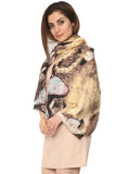 FabSeasons Abstract Yellow Printed Cotton Scarves for Women