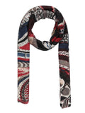 FabSeasons Black Abstract Traditional Printed Cotton Scarf