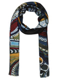 FabSeasons Blue Abstract Traditional Printed Cotton Scarf
