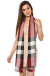 FabSeasons Unisex Red Checkered Scarf