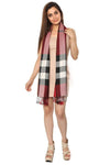 FabSeasons Unisex Red Checkered Scarf