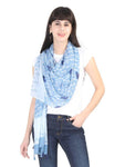 FabSeasons Blue Anchor Printed Cotton Scarf for Summer & Winter