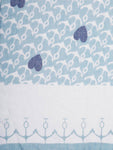 FabSeasons Blue Anchor Printed Cotton Scarf for Summer & Winter