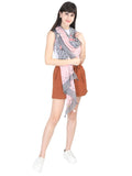 FabSeasons Grey Anchor Printed Cotton Scarf for Summer & Winter freeshipping - FABSEASONS