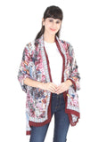 FabSeasons Floral Maroon Premium Printed Cotton Long Scarves