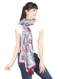 FabSeasons Floral Maroon Premium Printed Cotton Long Scarves freeshipping - FABSEASONS