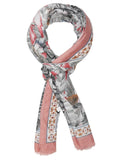 FabSeasons Floral Peach Premium Printed Cotton Long Scarves freeshipping - FABSEASONS