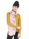 FabSeasons Premium Baby Pink Printed Cotton Scarf for Summer & Winter freeshipping - FABSEASONS