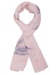 FabSeasons Premium Baby Pink Printed Cotton Scarf for Summer & Winter