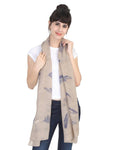 FabSeasons Premium Beign Printed Cotton Scarf for Summer & Winter