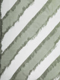 FabSeasons Green Fancy Striped Viscose Scarf for Ladies