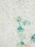 FabSeasons Cream Cotton Stylish Scarf with Floral Embroidery for Women