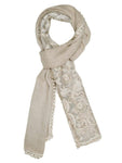 FabSeasons Beign Cotton Stylish Scarves with Embroidery for Women