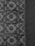 FabSeasons Black Cotton Stylish Scarves with Embroidery for Women