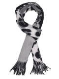 FabSeasons Grey Leopard Printed Acrylic Woolen Scarf For Women