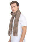 FabSeasons Designer Brown Men Woolen Muffler for Winters