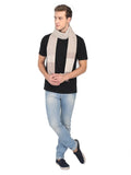 FabSeasons Men Beign-Brown Woolen Scarf, Muffler, Shawl and Stole for Winters