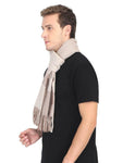 FabSeasons Men Beign-Brown Woolen Scarf, Muffler, Shawl and Stole for Winters