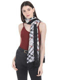 FabSeasons Black Fancy Fashion Stylish Checkered Printed Scarves