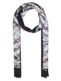 FabSeasons Black Fancy Fashion Stylish Checkered Printed Scarves