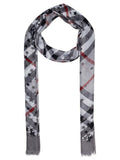 FabSeasons Grey Fancy Fashion Stylish Checkered Printed Scarves