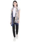 FabSeasons Navy Fancy Fashion Stylish Checkered Printed Scarves