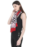 FabSeasons Red Fancy Fashion Stylish Checkered Printed Scarves